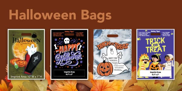 Shop for promotional items: see our selection of Halloween bags