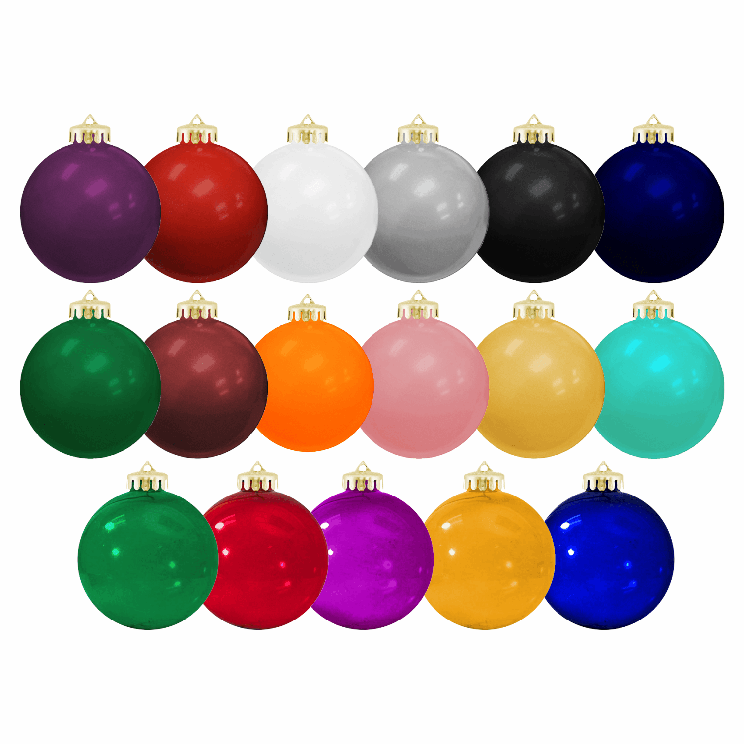 USA-Made Custom Christmas Ball Ornaments in Many Colors