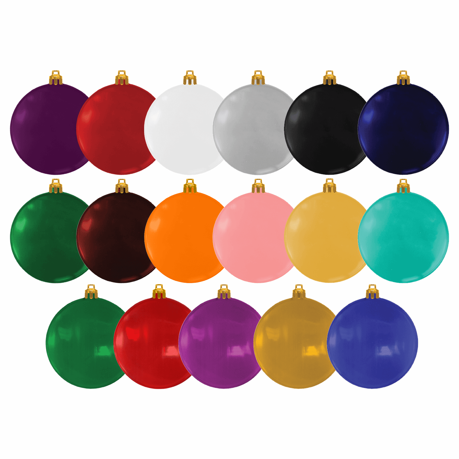 USA-Made Custom Flat Christmas Ornaments in Many Colors