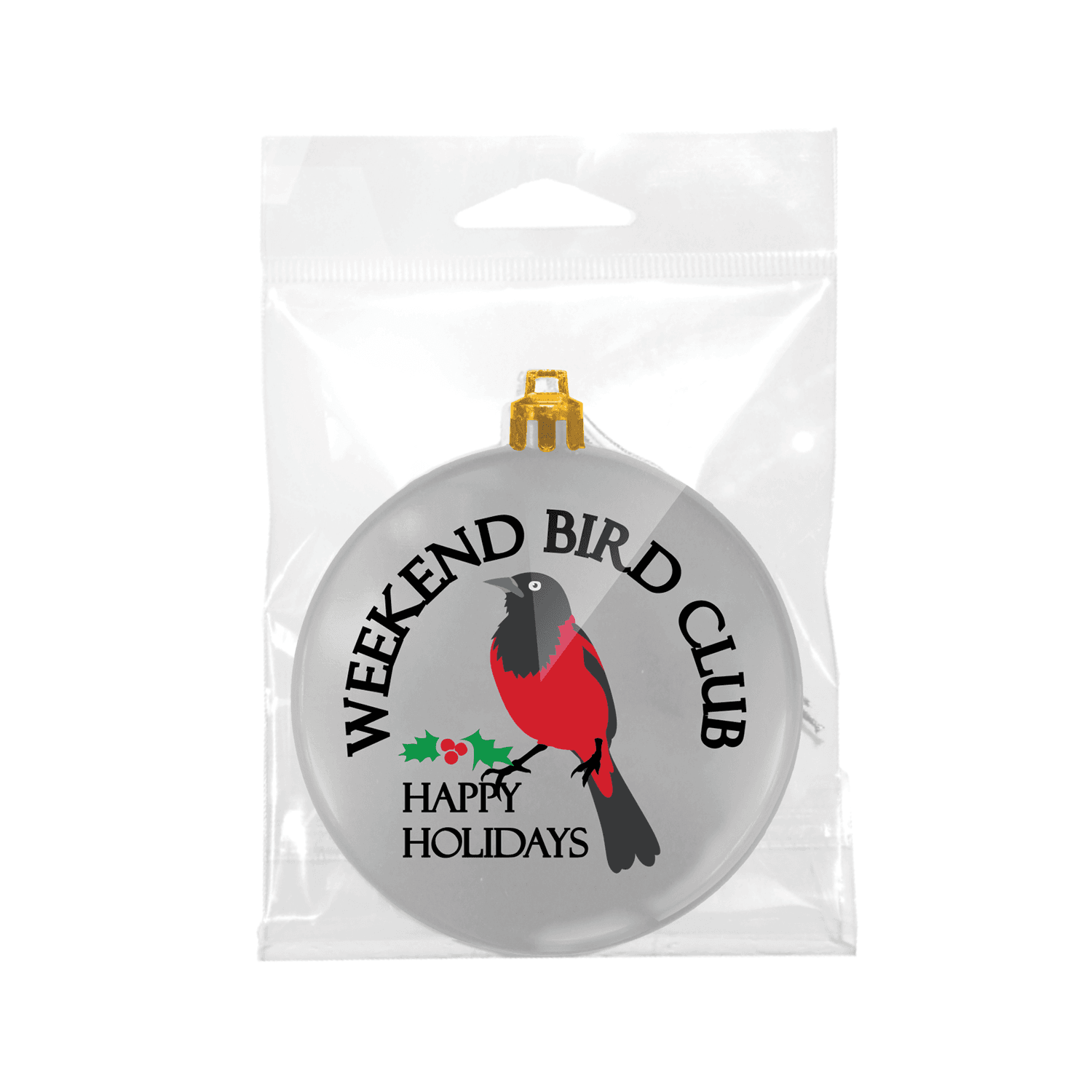 Made in the USA Shatterproof Flat Custom Christmas Ornaments with Optional Polybag