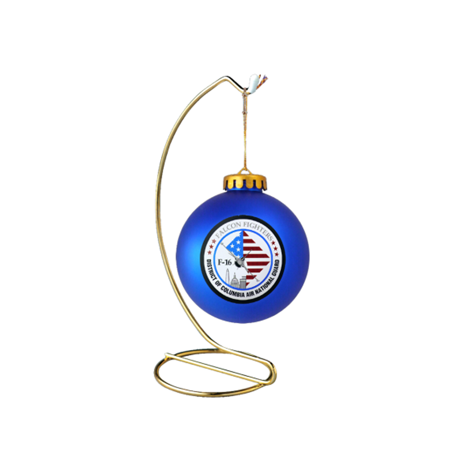 Optional Brass Ornament Stands for USA-Made Custom Ball Christmas Ornaments